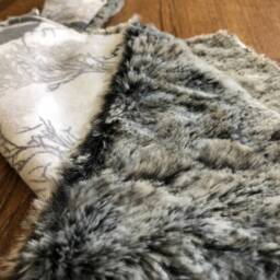 Bunny Ear Baby Blanket - Lovey Blankie Faux Fur Flannel Keepsake Security Soft Gift Baby Blanket Toddler - thumbnail 2