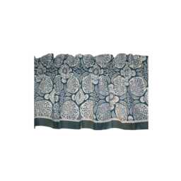 Teal Cream Floral Valance 17x54 - Joel Dewberry Curtain Handmade Window Topper Alter Dressing Drapes Home Kitchen D??cor Custom Job