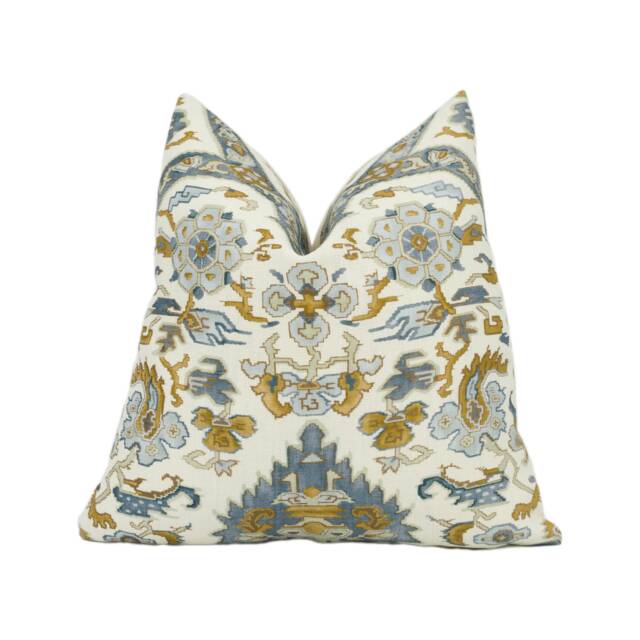 Cowtan & Tout - Vermeer Indigo/Cream Stunning Designer Cushion Cover Handmade Throw Pillow Classic Home D??cor - image 1