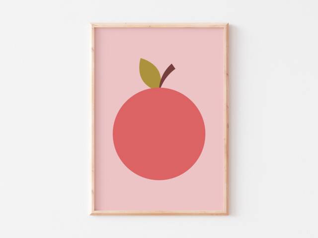 Apple Print - Nursery Sample Sale Prints Kid's Discounted - image 1