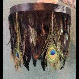 Black Feather Light Lamp Shade - thumbnail 3