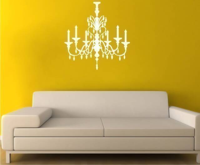 Chandelier Wall Decal Crystal - Vinyl Stickers Art Custom Home Decor - image 1