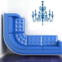Chandelier Wall Decal Crystal - Vinyl Stickers Art Custom Home Decor - thumbnail 2