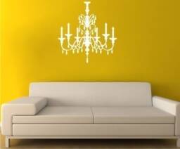 Chandelier Wall Decal Crystal - Vinyl Stickers Art Custom Home Decor - thumbnail 1