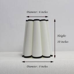 Handmade Beige Fabric Lampshade With Black Trim-6# - thumbnail 2