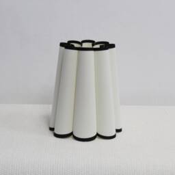 Handmade Beige Fabric Lampshade With Black Trim-6# - thumbnail 3