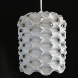Hand Crafted Danish Ceramic Stoneware Cylindrical Hanging Lamp - thumbnail 2