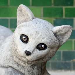 Concrete Kitten Sculpture Stone Puppy Cat Figurine Outdoor Kitty Statue Garden Pet Decor Cement Ornament Art Handmade - thumbnail 2