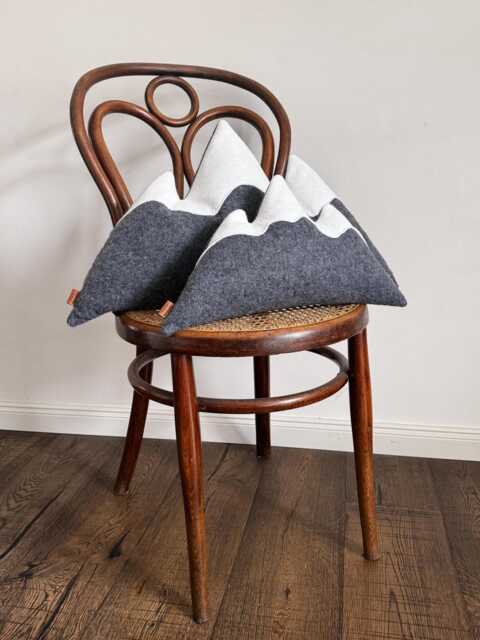 Triglav Mountain Pillow Felt Alpine Cushion With Lavender Spelt Husks Infill - Midi Size - image 1
