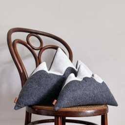 Triglav Mountain Pillow Felt Alpine Cushion With Lavender Spelt Husks Infill - Midi Size - thumbnail 2
