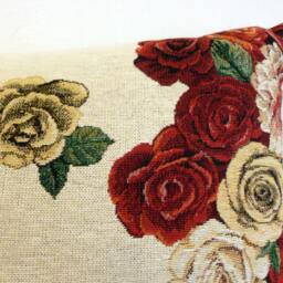 Pillow Cover Gobelin With Floral Design Rose For Living Room Sofa Armchairs Throw Pillow Cushion Cover Roses Decorative Gift Flowers - thumbnail 2