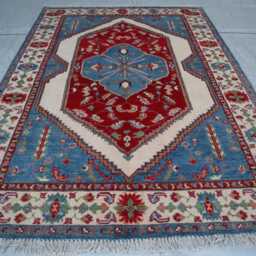 4x6 Ft Afghan Medallion Wool Rug, Handmade Luxury Farmhouse Brand New Kazak Area Bedroom Living Room Office Decor Rug - thumbnail 2