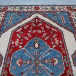 4x6 Ft Afghan Medallion Wool Rug, Handmade Luxury Farmhouse Brand New Kazak Area Bedroom Living Room Office Decor Rug - thumbnail 3