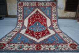 4x6 Ft Afghan Medallion Wool Rug, Handmade Luxury Farmhouse Brand New Kazak Area Bedroom Living Room Office Decor Rug - thumbnail 1