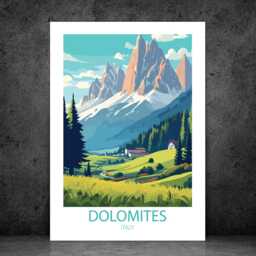 Dolomites - Abstract Art Mountain Range Wall Print Gift Idea Bespoke Poster A5 A4 A3 Framed Or Unframed - thumbnail 3
