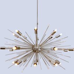 Handmade Large Mid Century Sputnik Chandelier - Spurchin Statement Celing Light Hall Dining - thumbnail 4