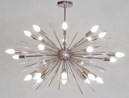 Handmade Large Mid Century Sputnik Chandelier - Spurchin Statement Celing Light Hall Dining - thumbnail 1