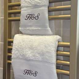 Personalised Towel With Custom Embroidery Luxury Monogrammed Bath Hand Sheet - thumbnail 4