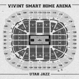 Vintage Vivint Arena Seating Chart Print Utah Jazz Art - thumbnail 2