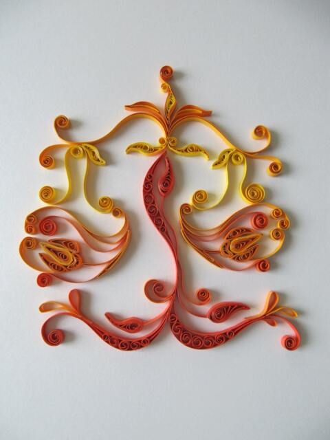 Libra Zodiac Sign Handmade Quilled Paper Art, Colorful Wall Decor - image 1