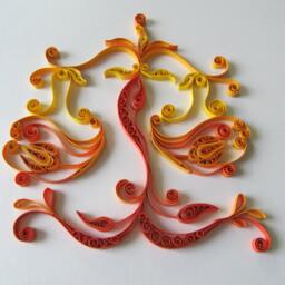 Libra Zodiac Sign Handmade Quilled Paper Art, Colorful Wall Decor - thumbnail 3