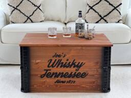 Coffee Table Chest Wooden Box Vintage Shabby Chic - thumbnail 1
