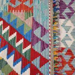 Classic Rug, Handmade Artisan Afghan Turkish Scandinavian Navajo Bohemian Wool Flatweave Multicolour Kilim Rug 156x100 cm - thumbnail 3