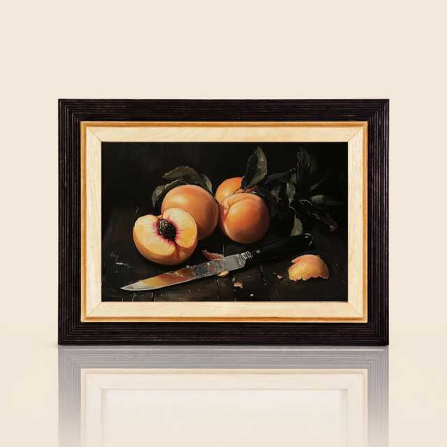 Black & Natural Picture Frame Custom Sizes Available, Two Toned Frame - image 1