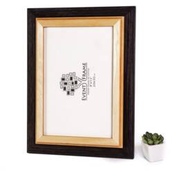 Black & Natural Picture Frame Custom Sizes Available, Two Toned Frame - thumbnail 4