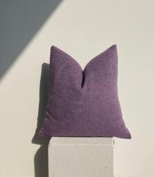 Lavender Purple Linen Pillow, Cotton Soft Fabric, Throw Pillow Cover, Cushion, Textured Custom Size - thumbnail 1