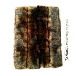 Plush Sable Brown Faux Fur Throw Blanket, Minky Cuddle Lining - thumbnail 4