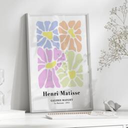 Henri Matisse Pastel Flower Abstract Portrait Prints, Hippy, Modern, Gallery Wall Art, Living Room, Bedroom, Kitchen Decor Poster 1634 - thumbnail 3