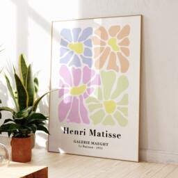 Henri Matisse Pastel Flower Abstract Portrait Prints, Hippy, Modern, Gallery Wall Art, Living Room, Bedroom, Kitchen Decor Poster 1634 - thumbnail 2