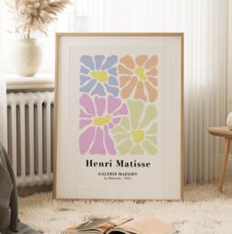 Henri Matisse Pastel Flower Abstract Portrait Prints, Hippy, Modern, Gallery Wall Art, Living Room, Bedroom, Kitchen Decor Poster 1634 - thumbnail 1