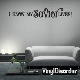 I Know My Savior Lives - Vinyl Wall Decal Quotes Sticker Cl028Iknowii7Et - thumbnail 1