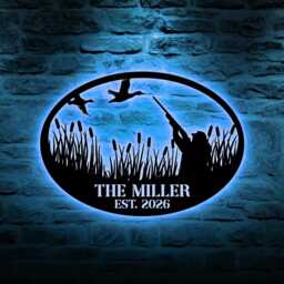 Custom Mallard Duck Metal Sign - Personalized Hunting Lodge Wall Art For Rustic Cabin Decor - thumbnail 2