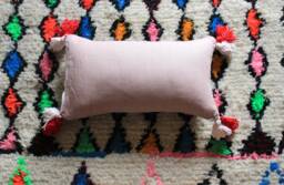 "Berber Cushion 100% Pink Rectangular Lining ""Adana" - thumbnail 1