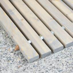 Slatted Welcome Mat - Heirloom Quality Hardwood - thumbnail 2