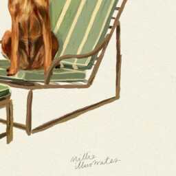 Vizsla Print - Dogs On Chairs Collection 5x7 Inches/A5 A4 A3 - thumbnail 3