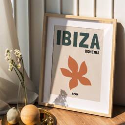 Ibiza Travel Print, Neutral Coloured Poster, Bohemia Spain Boho Art, Print Art - thumbnail 2