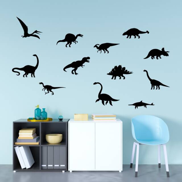 Set Of 24 Mixed Jurassic Park Inspired Dinosaur Wall Vinyl Decal Stickers - image 1