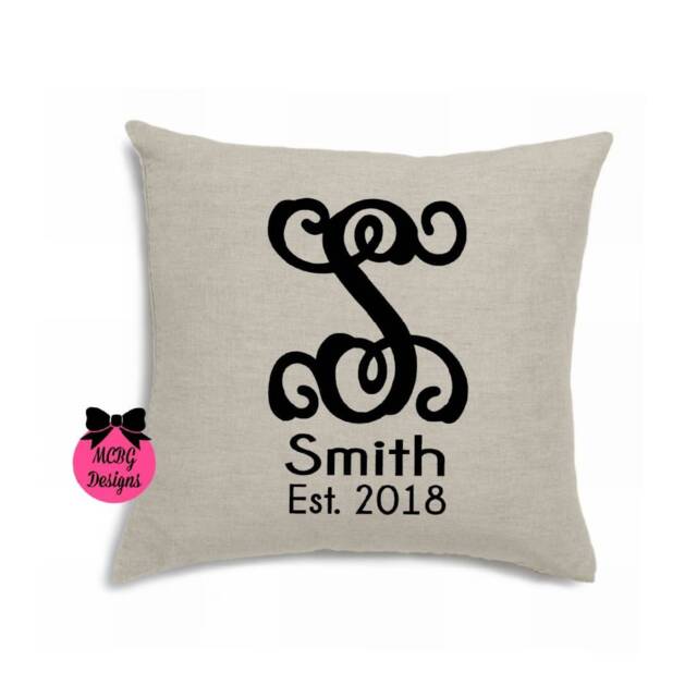 Personalized Pillowmr. And. Mrs. Est.wedding Giftsanniversary Giftshoneymoon Giftswedding Pillowpillowshome Decor - image 1