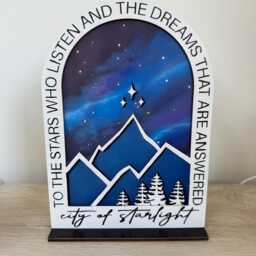 Acotar Wooden Bookcase Sign Wall Art Merch - Velaris Night Court Decor To The Stars Who Listen Bookish Shelf Gift Fantasy Readers Booktok - thumbnail 3