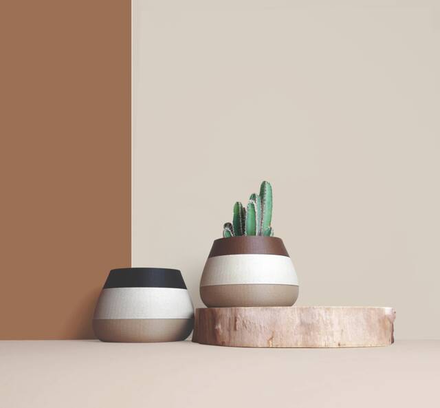 Large Wooden Indoor Plant Pots, Plant Holders Gift For Lover, Apartment Decoration Idea, Geometric Design, Minimalist & Modern Home - image 1