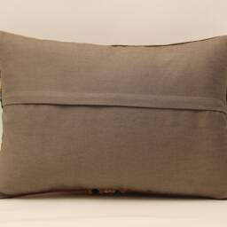 Anatolian Kilim Pillow, Striped Handwoven Sofa Pillow, 14x20 Decorative Cushion Cover Throw Pillow 4Bef-238 - thumbnail 4