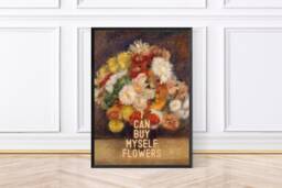 I Can Buy Myself Flowers, Vintage Vase Of Flowers Art Print, Kitchen Decor - thumbnail 1