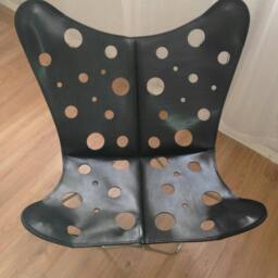 Raw Leather Argentina - Bkf Leather Chair Saddlery Polo Leather. Black W/Holes, Blk Stitching. Factory Prices Free Shipping