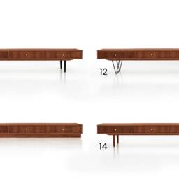 Mid-Century Sideboard, Dresser, Commode, Credenza Made Of Oak Veneer - Teak Colour Livlo T-L01 - thumbnail 2