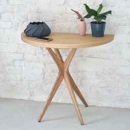 Half Round Extendable Dining Table Jubi Ashveneer
