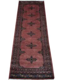 2x6 Pink Color Bokhara Rug - 0.60x180 cm Hallway Stairs Bukhara Runner Woolen Afghan Silver - thumbnail 1